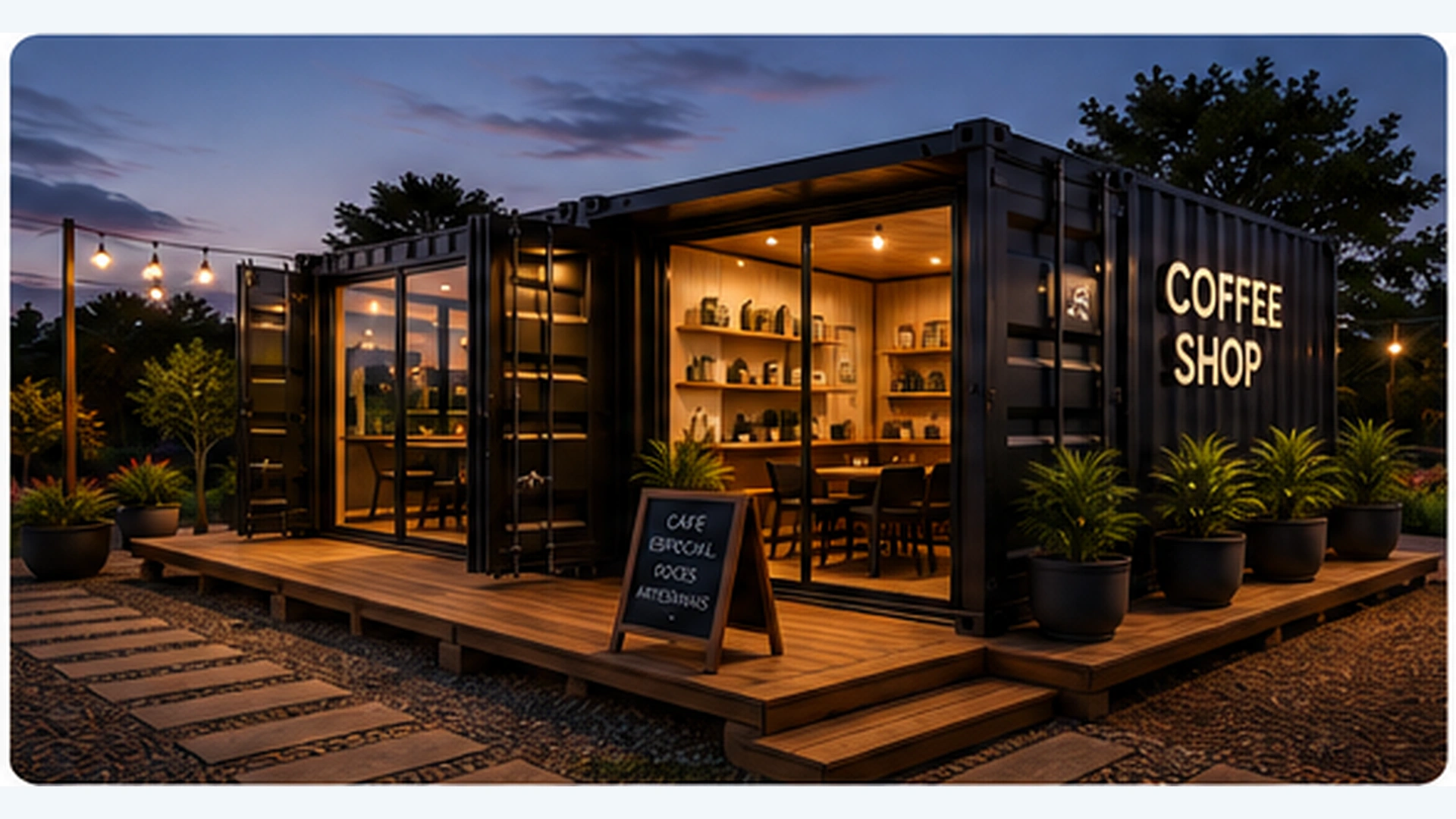 Imagem sobre loja e ponto comercial em container