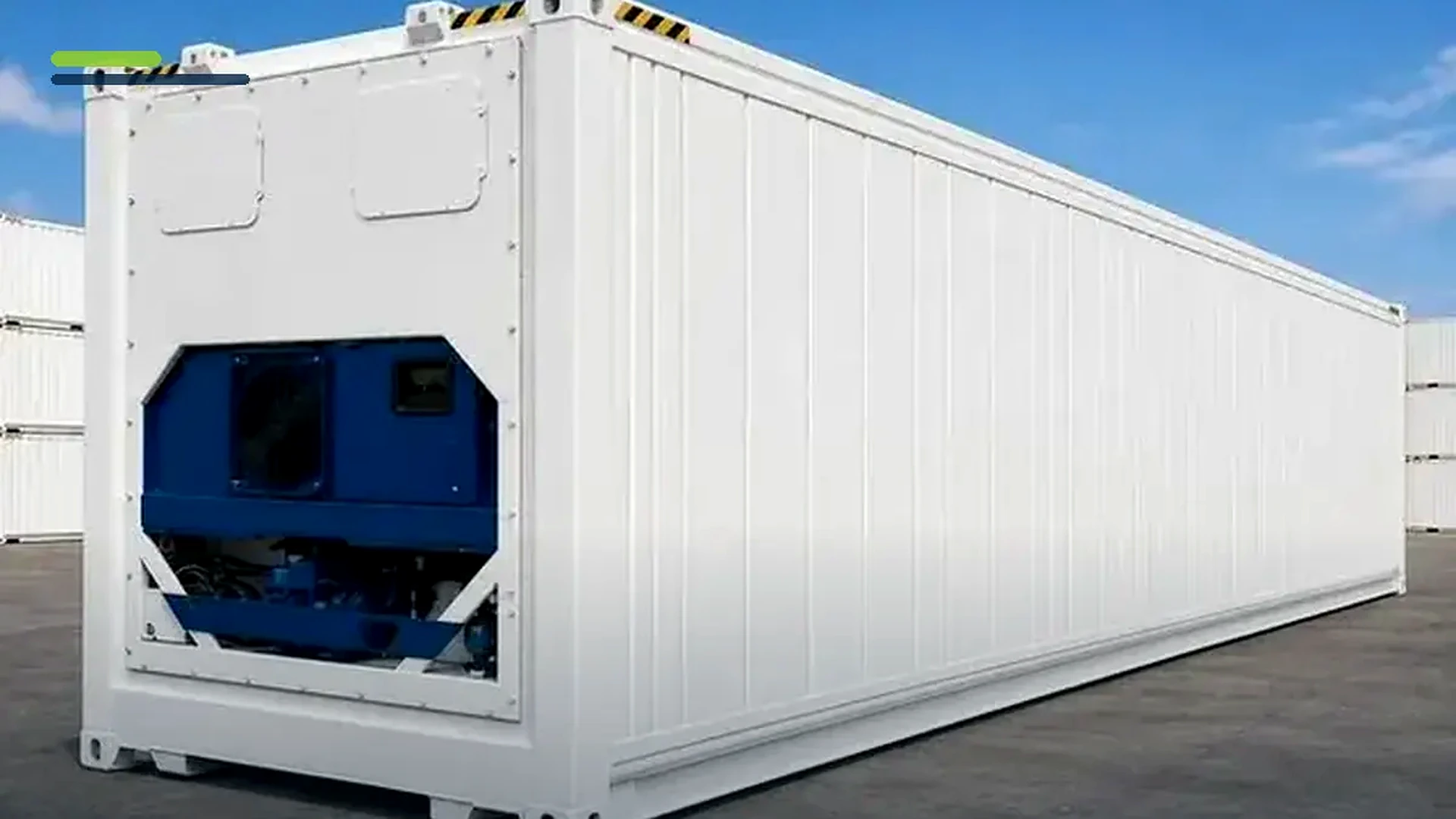 Imagem sobre container refrigerado Reefer