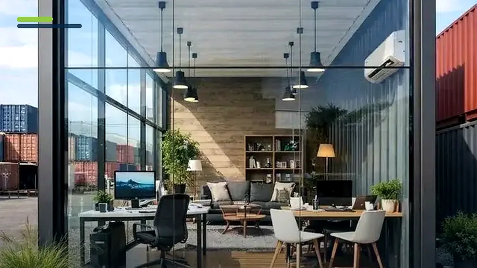 Imagem sobre escritório modular em container