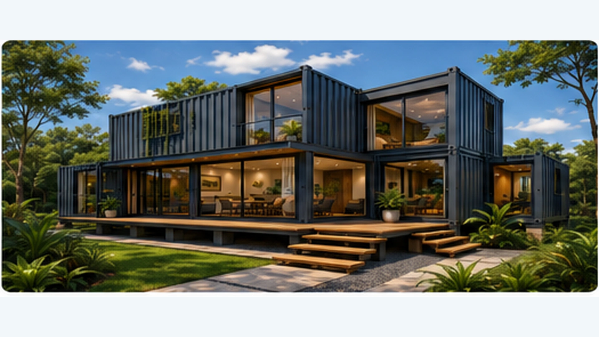 Imagem sobre sustentabilidade em construção modular com containers