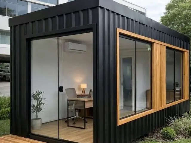 Projeto de construção modular em containers